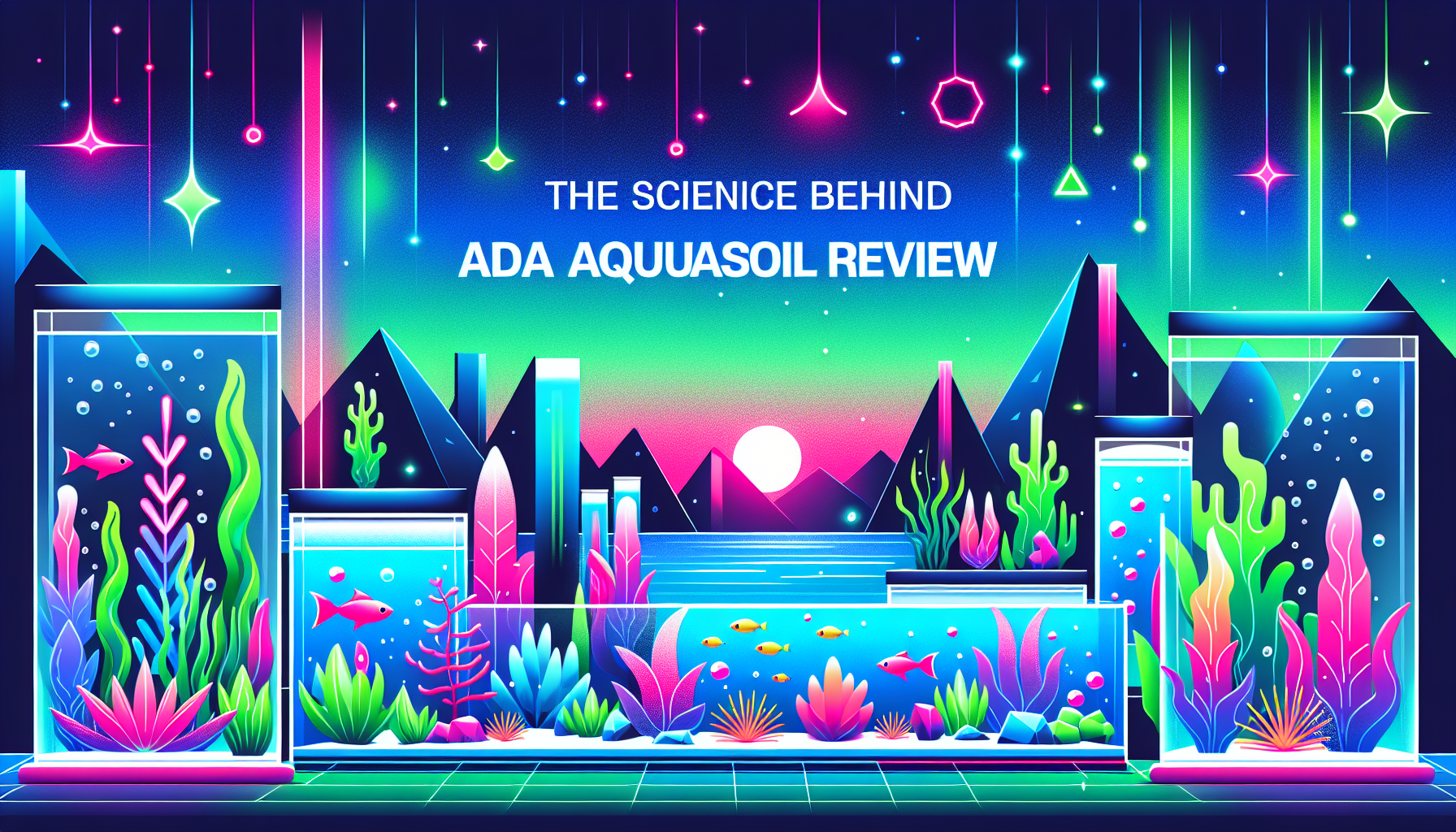 Modern flat design aquascaping illustration for undefined