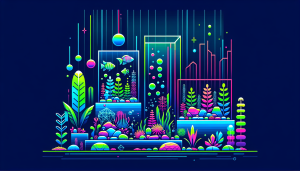 Modern flat design aquascaping illustration for undefined