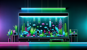 Modern flat design aquascaping illustration for undefined
