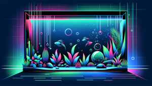 Modern flat design aquascaping illustration for undefined