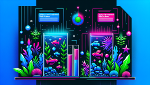 Modern flat design aquascaping illustration for undefined