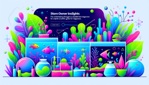 Modern flat design aquascaping illustration for undefined