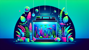 Modern flat design aquascaping illustration for undefined