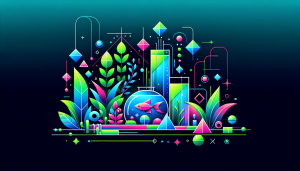 Modern flat design aquascaping illustration for undefined