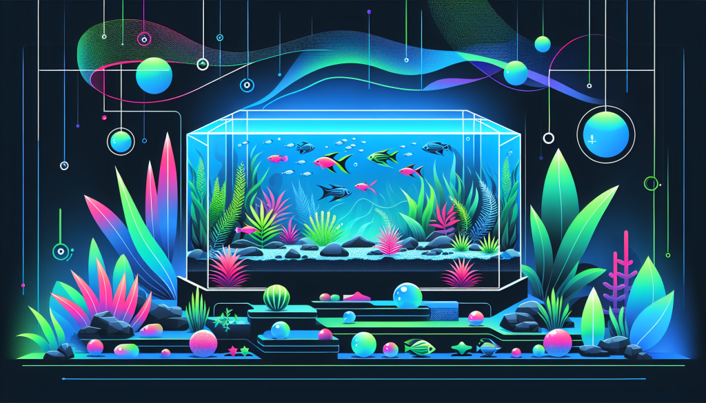 Modern flat design aquascaping illustration for undefined