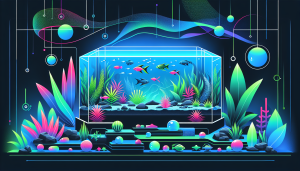 Modern flat design aquascaping illustration for undefined