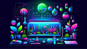 Modern flat design aquascaping illustration for undefined