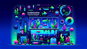 Modern flat design aquascaping illustration for undefined