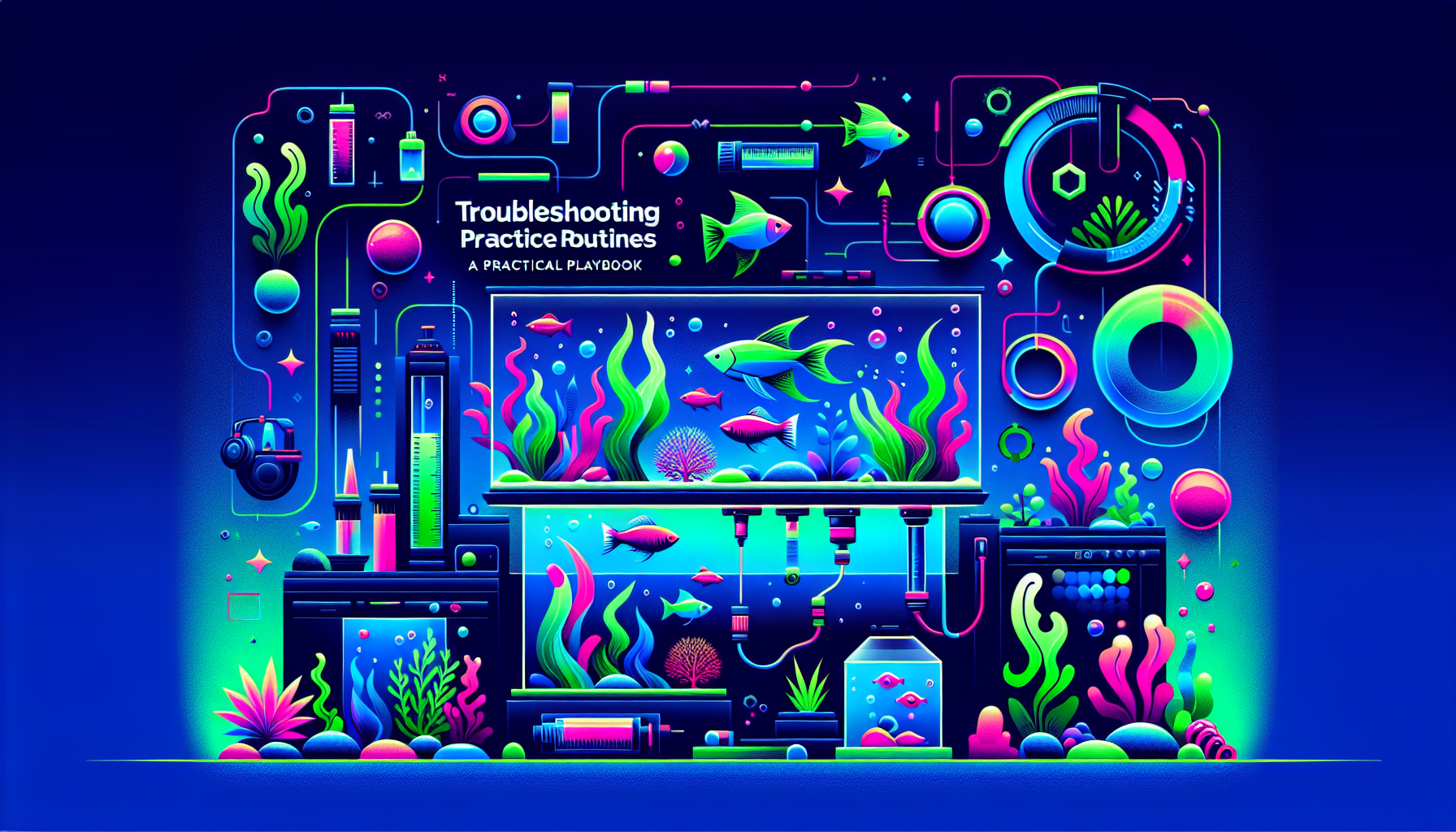 Modern flat design aquascaping illustration for undefined
