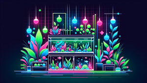 Modern flat design aquascaping illustration for undefined