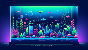 Modern flat design aquascaping illustration for undefined