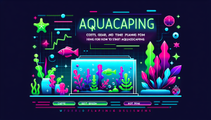 Modern flat design aquascaping illustration for undefined