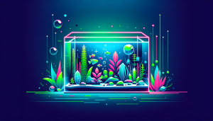 Modern flat design aquascaping illustration for undefined