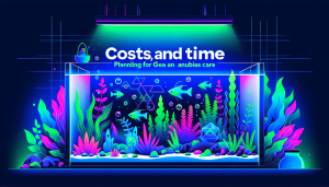 Modern flat design aquascaping illustration for undefined