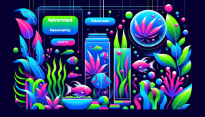 Modern flat design aquascaping illustration for undefined