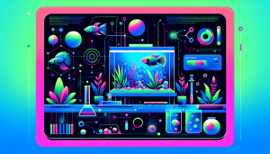 Modern flat design aquascaping illustration for undefined