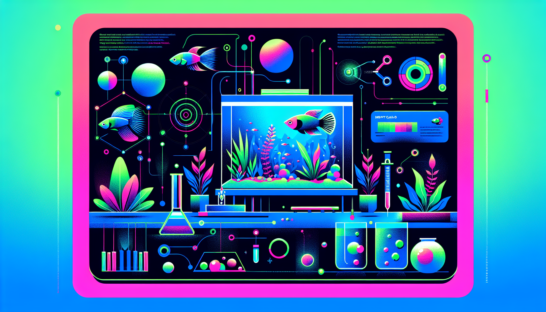 Modern flat design aquascaping illustration for undefined