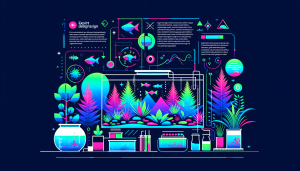 Modern flat design aquascaping illustration for undefined