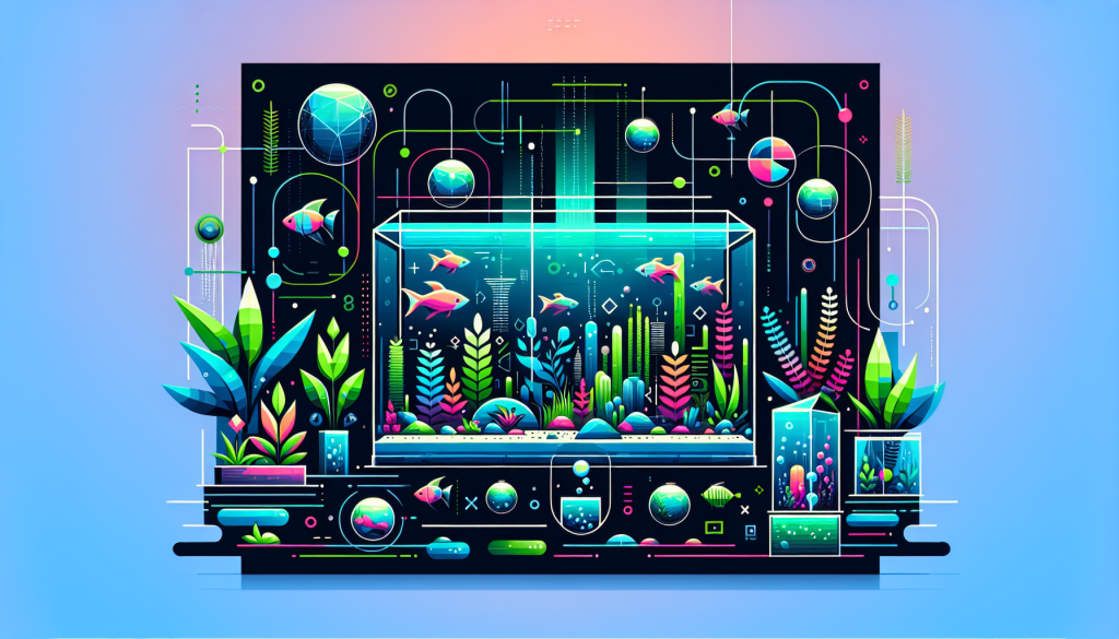 Modern flat design aquascaping illustration for undefined