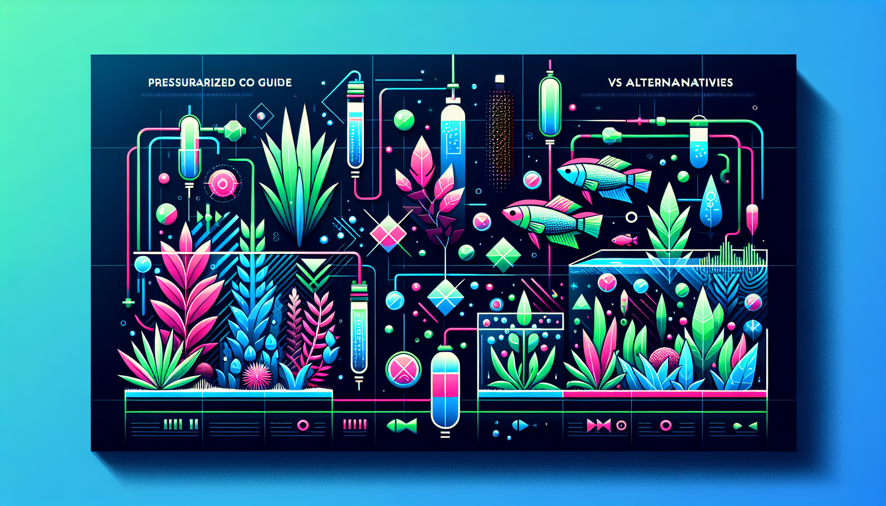 Modern flat design aquascaping illustration for undefined