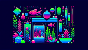 Modern flat design aquascaping illustration for undefined