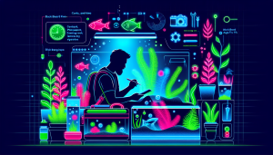 Modern flat design aquascaping illustration for undefined