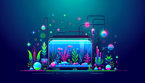 Modern flat design aquascaping illustration for undefined