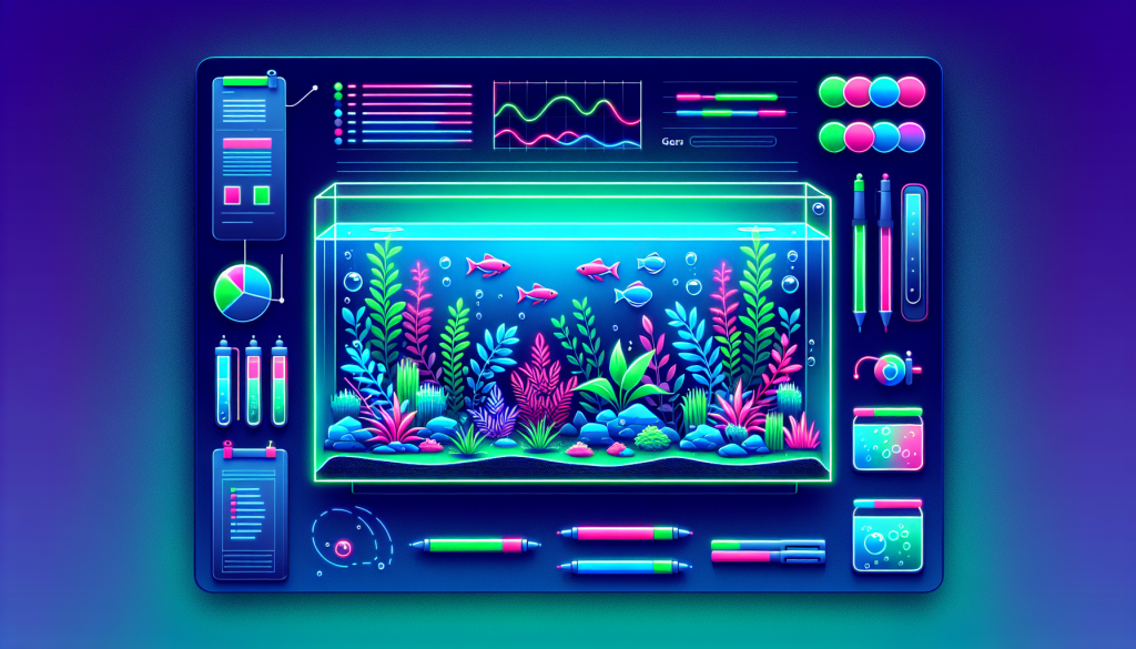 Modern flat design aquascaping illustration for undefined