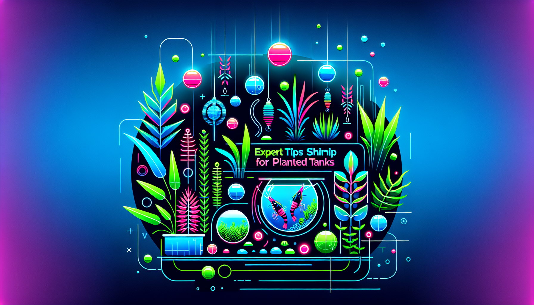 Modern flat design aquascaping illustration for undefined