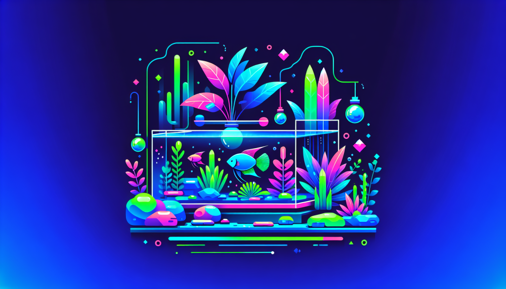 Modern flat design aquascaping illustration for undefined
