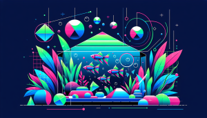 Modern flat design aquascaping illustration for undefined