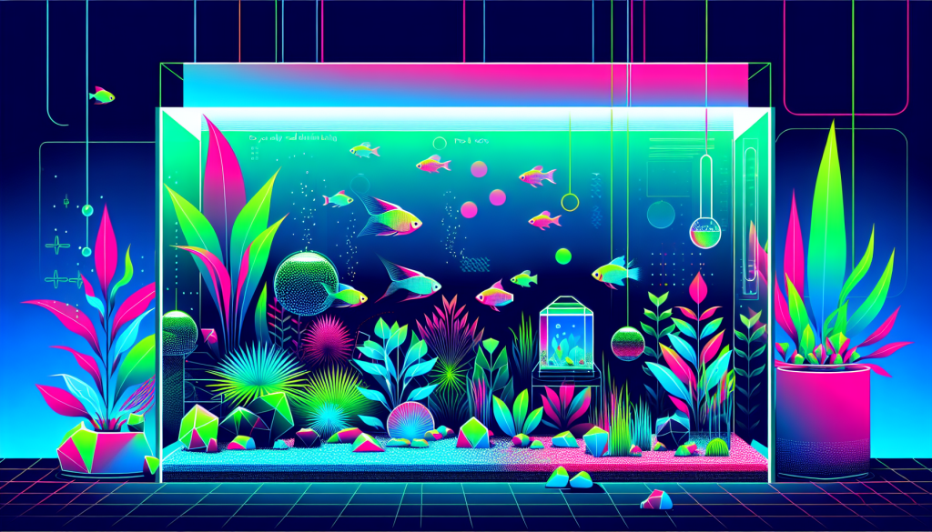 Modern flat design aquascaping illustration for undefined