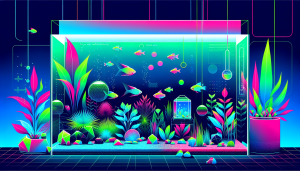 Modern flat design aquascaping illustration for undefined