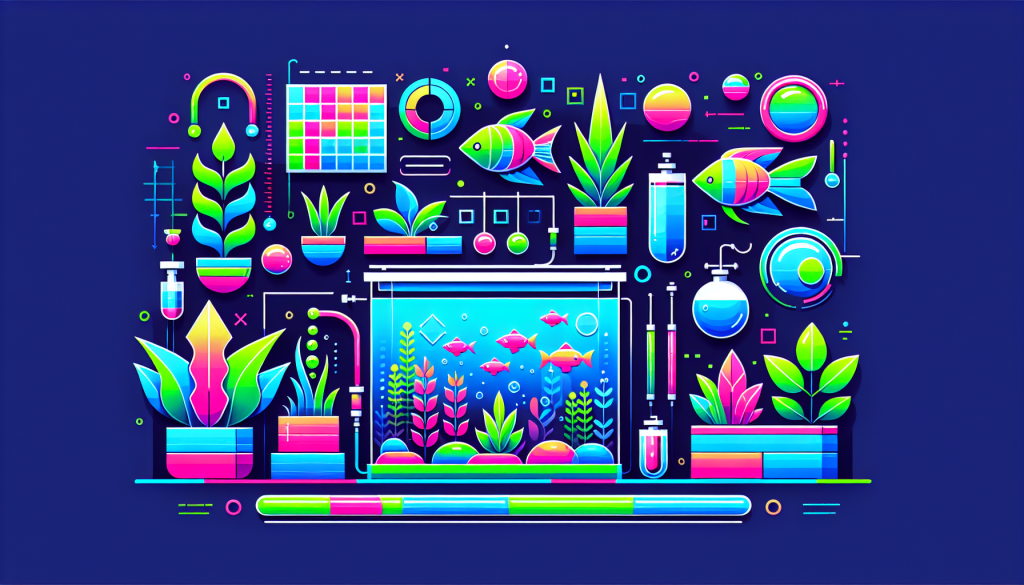 Modern flat design aquascaping illustration for undefined