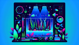 Modern flat design aquascaping illustration for undefined