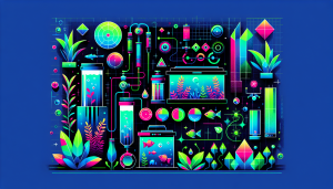 Modern flat design aquascaping illustration for undefined
