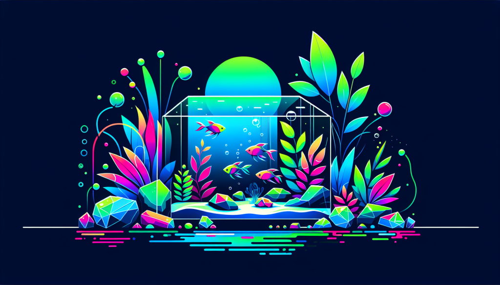 Modern flat design aquascaping illustration for undefined