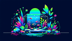 Modern flat design aquascaping illustration for undefined