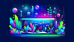 Modern flat design aquascaping illustration for undefined