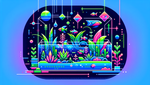 Modern flat design aquascaping illustration for undefined