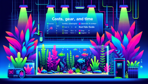 Modern flat design aquascaping illustration for undefined