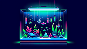 Modern flat design aquascaping illustration for undefined