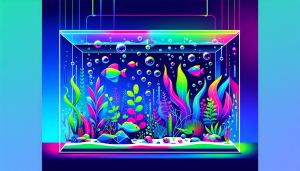 Modern flat design aquascaping illustration for undefined