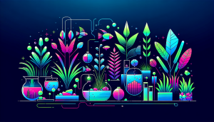 Modern flat design aquascaping illustration for undefined