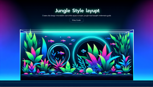 Modern flat design aquascaping illustration for undefined