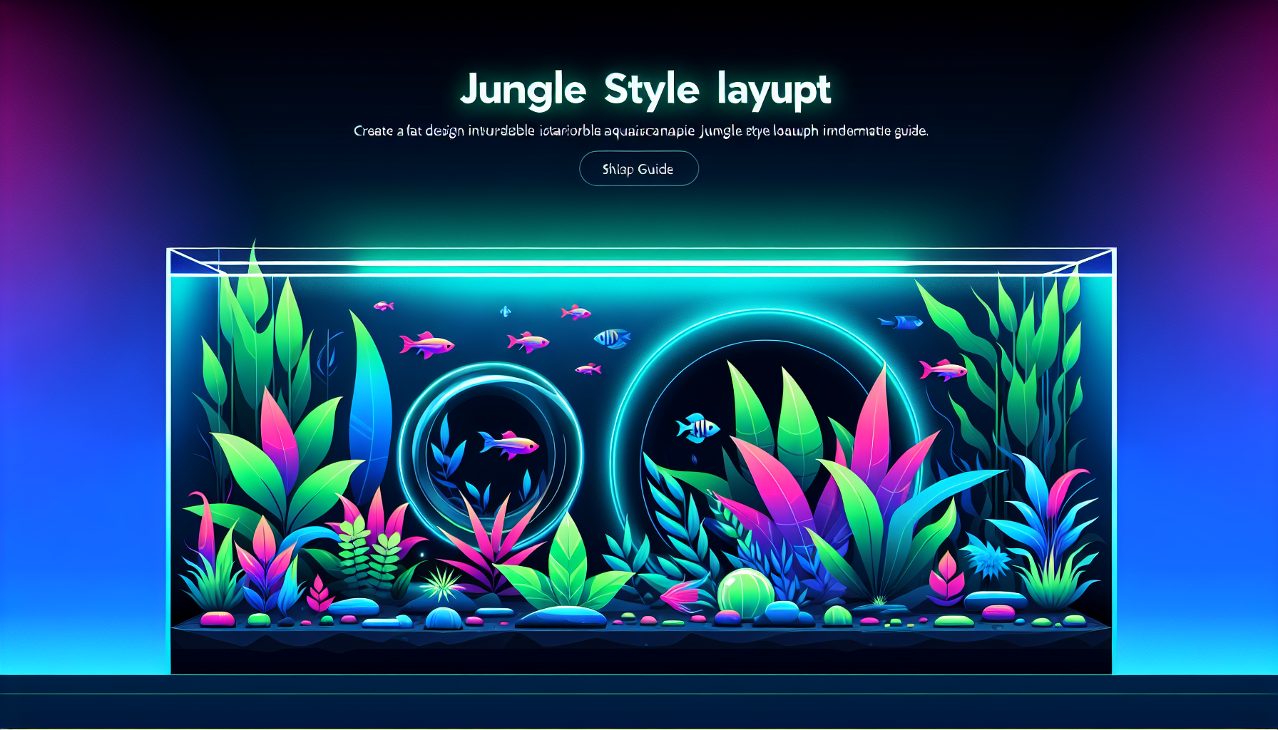 Modern flat design aquascaping illustration for undefined