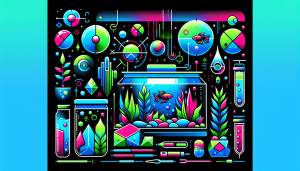 Modern flat design aquascaping illustration for undefined