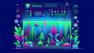 Modern flat design aquascaping illustration for undefined