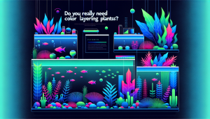 Modern flat design aquascaping illustration for undefined