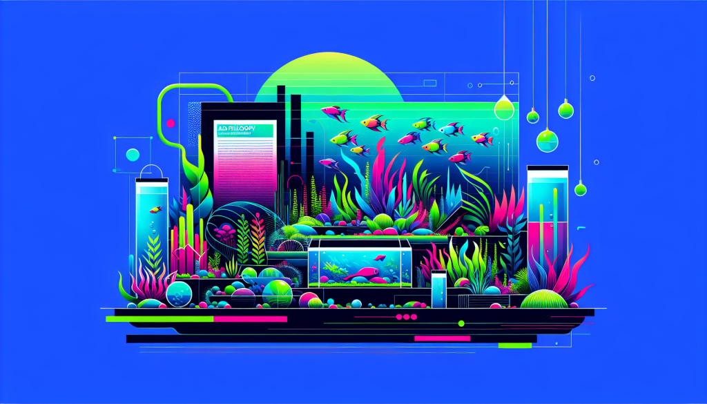 Modern flat design aquascaping illustration for undefined